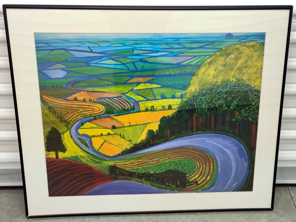 1998 David Hockney Garrowby Hill  Museum of Fine Arts Boston Exhibition Print